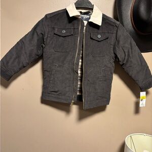 OshKosh B'gosh Kids Dark Gray Jacket with Cream Collar